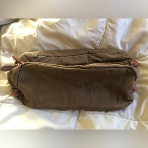 Rare RRL Double RL Distressed Canvas/Leather Travel Dopp Kit Toiletry Bag NWT!